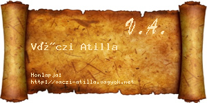 Váczi Atilla névjegykártya